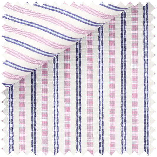Double Pinstripe in Blue and Pink