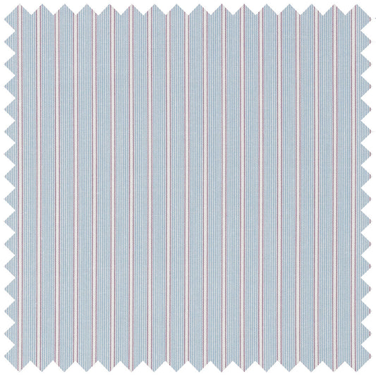 Pencil Stripe in Sky Blue and Red