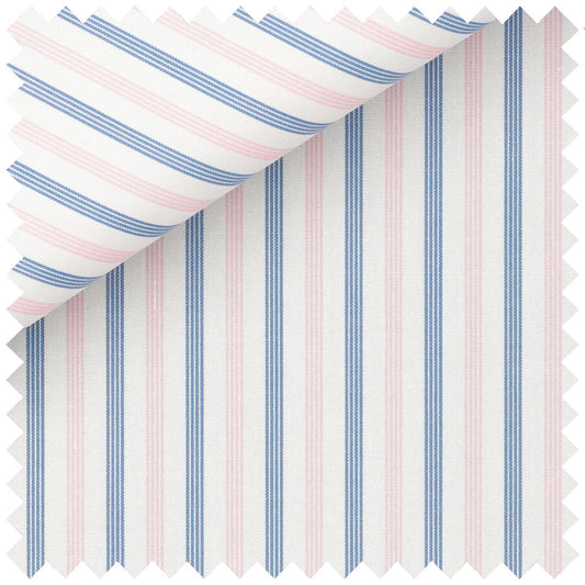 Bengal Multi stripe in Blue and Pink