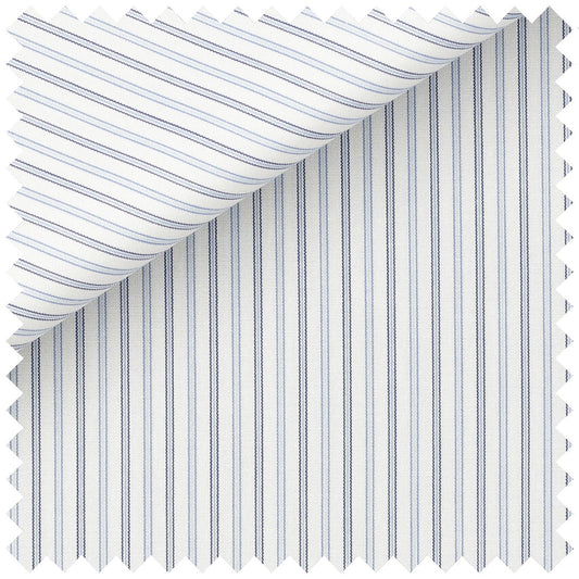 Pencil Stripe in Sky Blue and Navy