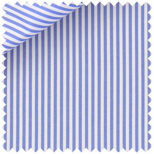 Classic Blue Poplin Bengal Stripe