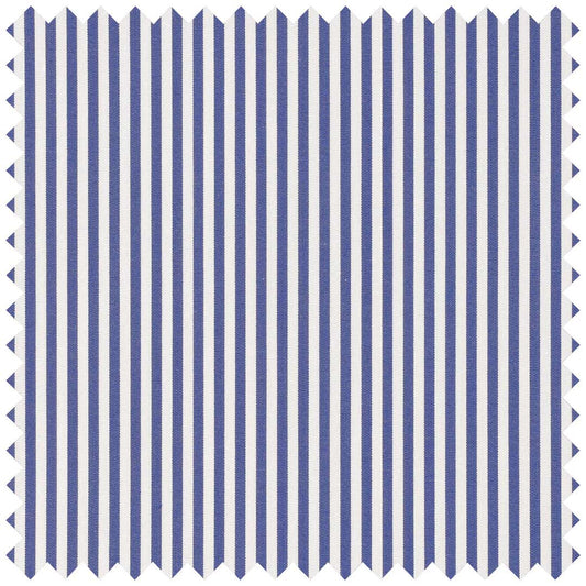 China Blue Poplin Bengal Stripe