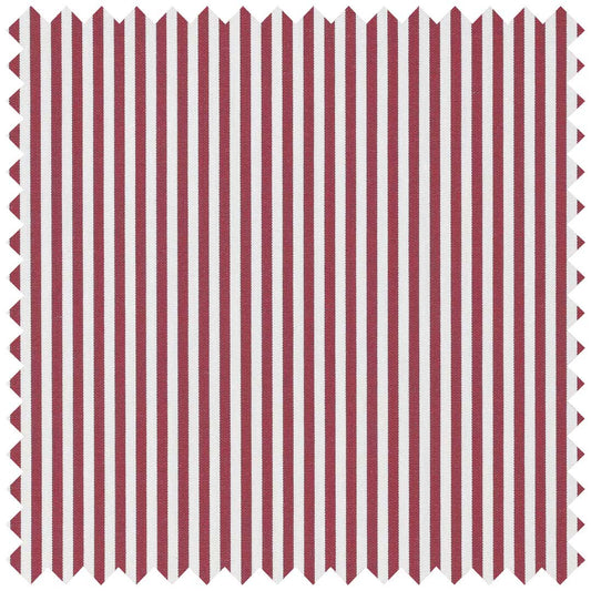 Red Poplin Bengal Stripe