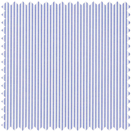 Blue Poplin Pencil Stripe