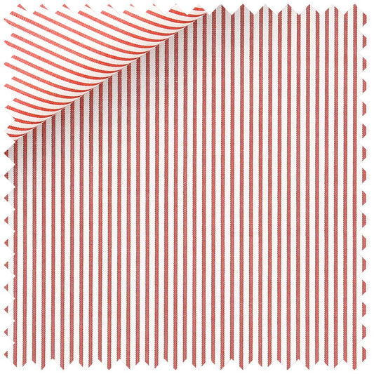 Red Poplin Pencil Stripe
