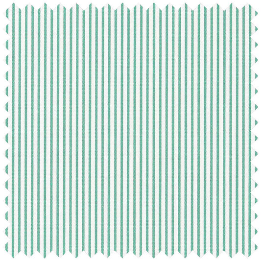 Green Poplin Pencil Stripe