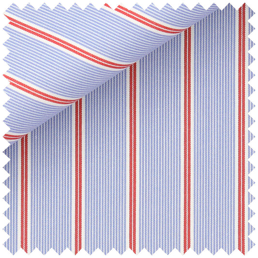Hairline Stripe in Blue and Red