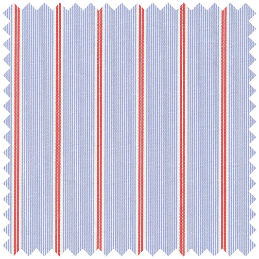 Hairline Stripe in Blue and Red