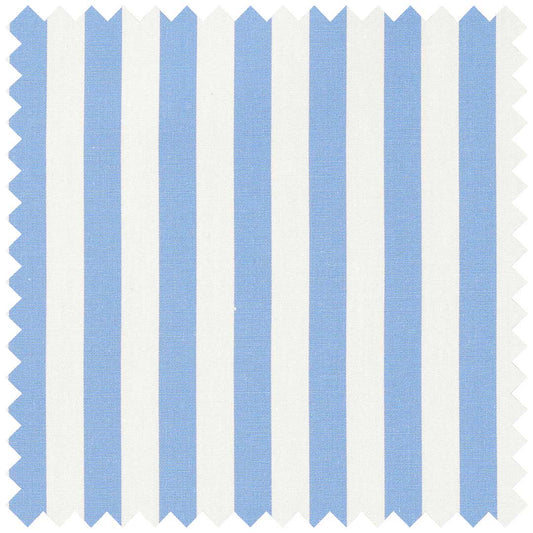 Sky Blue and White Poplin Candy Stripe