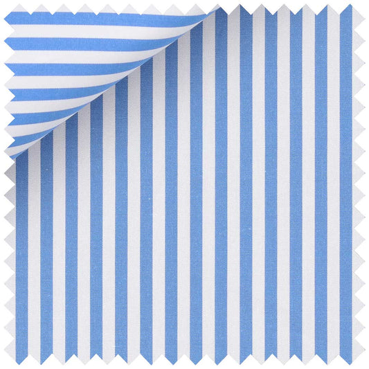 Sky Blue Poplin Candy Stripe