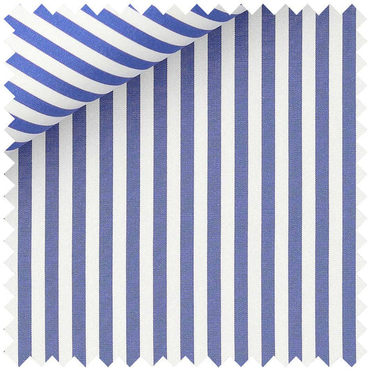 Royal Blue Poplin Candy Stripe