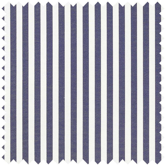 Navy Poplin Candy Stripe