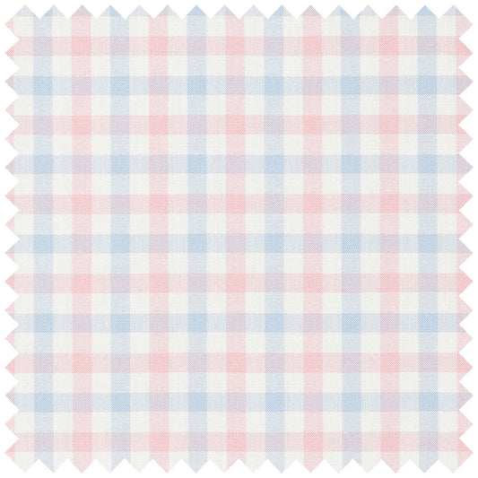 Gingham Multi Coloured Check in Blue and Pink