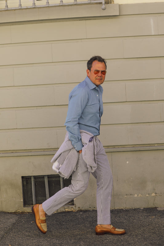 WM BROWN x Budd Exclusive Denim Cocktail Cuff Shirt