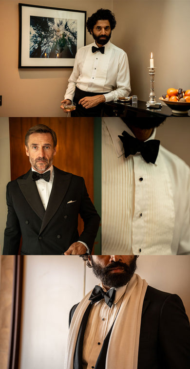 Kirby Allison x Budd pleated front evening shirts