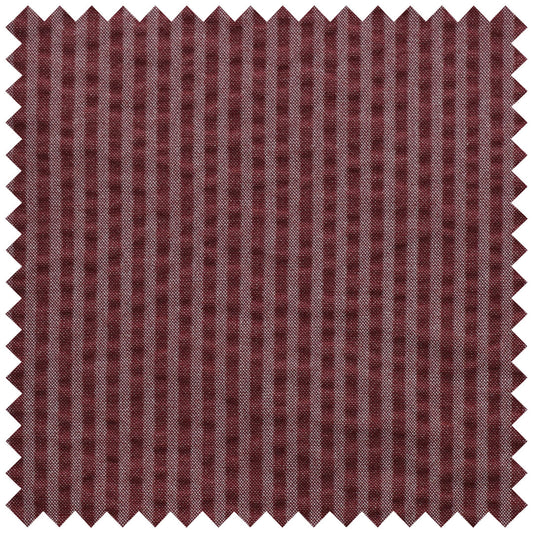 Dark red self-stripe seersucker