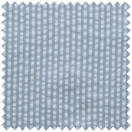 Blue stripe seersucker