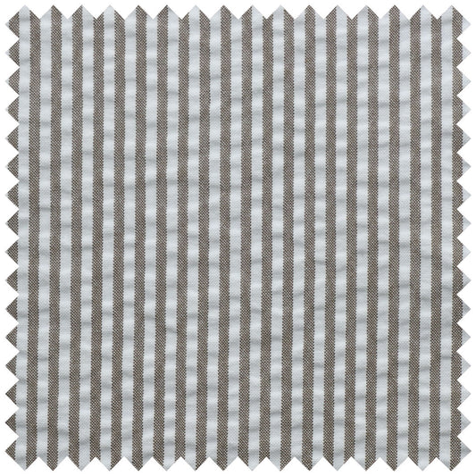 Khaki stripe seersucker