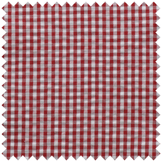 Red gingham seersucker