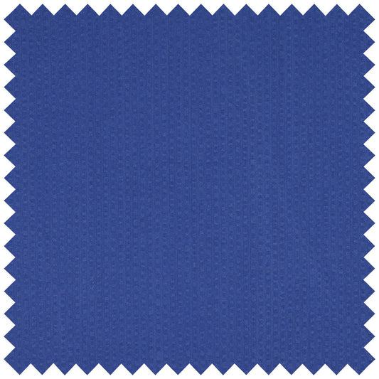 Bright blue self-stripe seersucker
