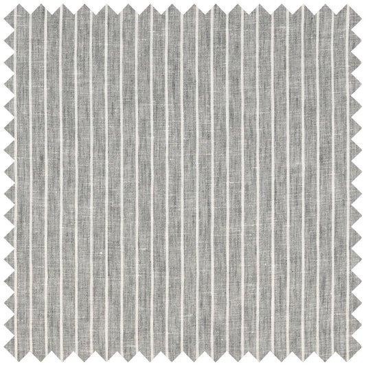 Grey pencil stripe linen with Aloe