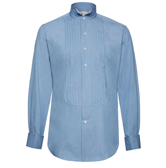 Special Order WMB Brown x Budd Hand-Pleat Shirt with Wing Collar