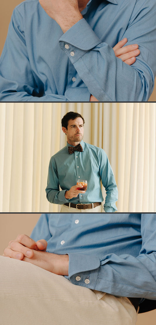 Washed Denim Trio Collage of Day Shirt by WM Brown x Budd