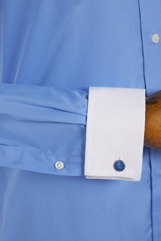 Budd shirtmakers white contrast cuff
