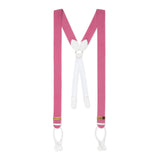 Plain Boxcloth Braces in Pink