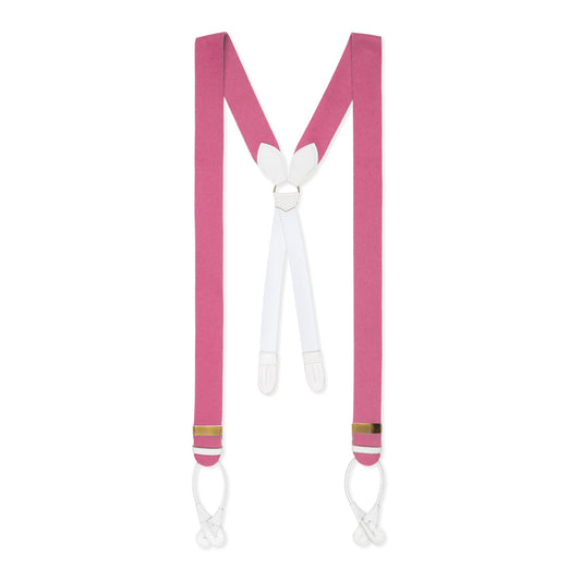 Plain Boxcloth Braces in Pink