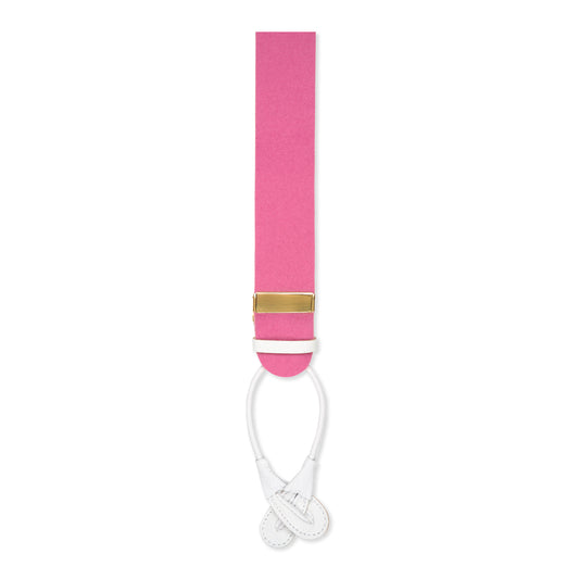 Plain Boxcloth Braces in Pink