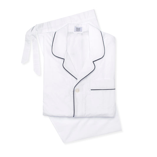 Plain Poplin Pyjamas in White