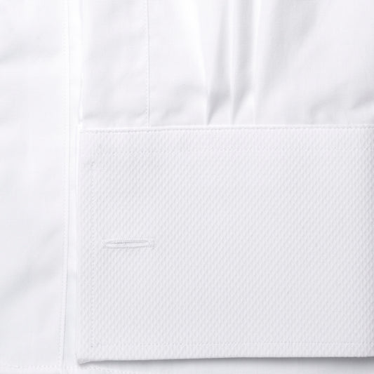 Classic Fit Plain Marcella Semi-Stiff Neckband Dress Shirt in White