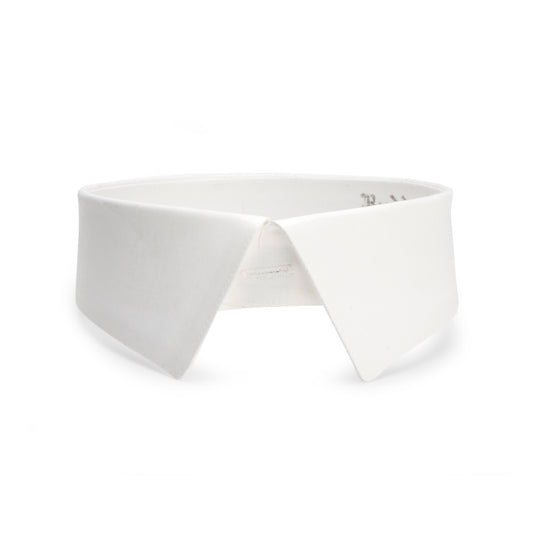 Plain Cotton Stiff Cornhill Day Collar in White