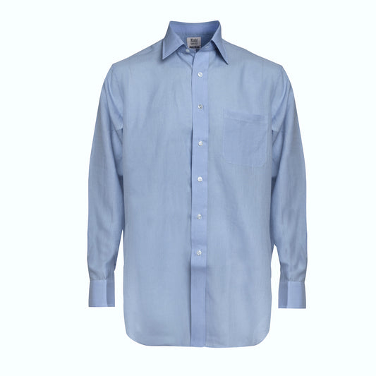 Classic Fit Plain Linen Button Cuff Shirt in Frejus