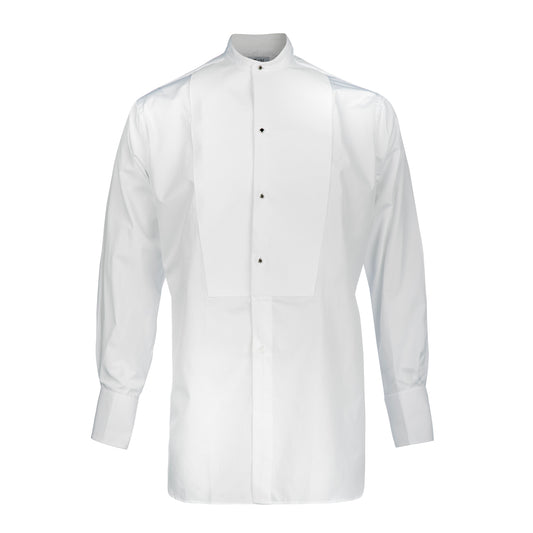 Marcella Double Cuff Semi-Stiff Neckband Dress Shirt in White