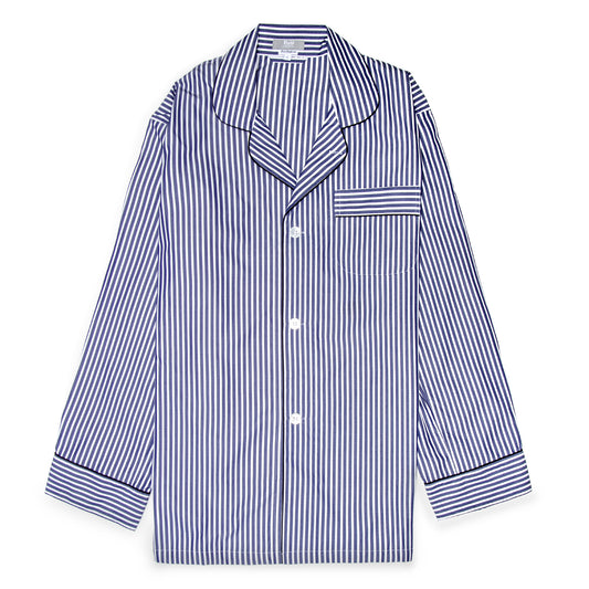 Exclusive Budd Stripe Pyjamas in Navy Top