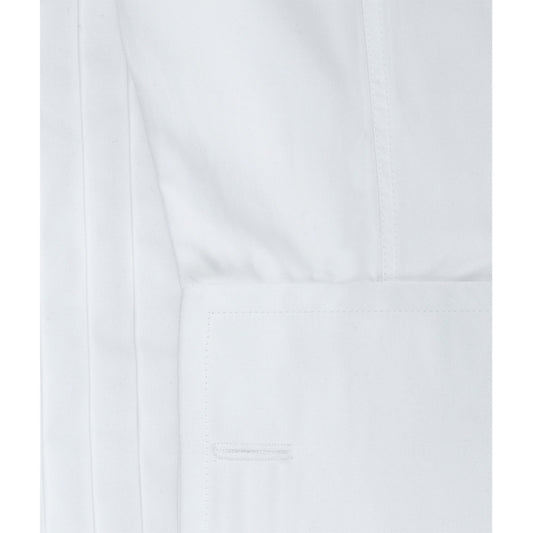 Classic Fit Wing Collar Hand Pleated Double Cuff Dress Shirt in White Cuff
