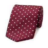 Medium Spot Tie in Burgundy and White