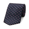 Medium Spot Tie in Navy and Pink