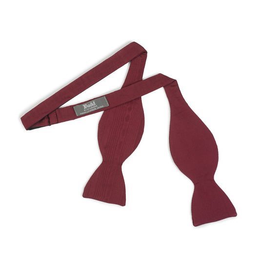 Plain Moire Self Tie Bow in Red