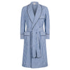 Exclusive Budd Stripe Cotton Dressing Gown in Edwardian Blue