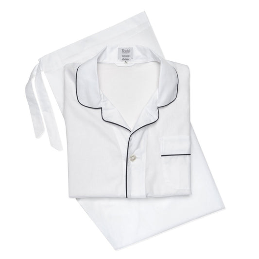 Plain Batiste Pyjamas in White