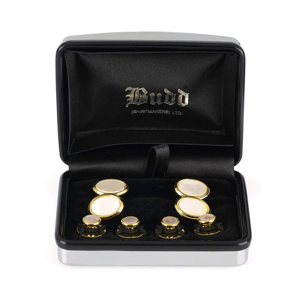 Plain Mother of Pearl and Gilt Set