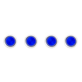 Sunburst Cloisonné Dress Shirt Studs in Royal and Navy