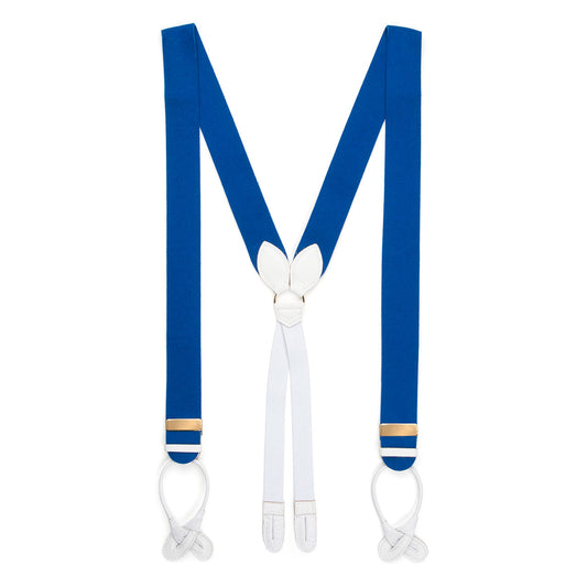 Plain Boxcloth Braces in Royal Blue