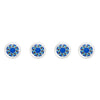 Funky Star Cloisonné Shirt Studs in Royal Blue
