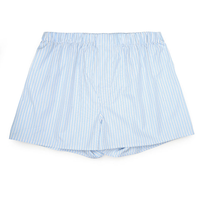 Exclusive Budd Stripe Classic Boxer Shorts in Sky Blue