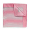 Exclusive Budd Stripe Silk Pocket Square in Pink