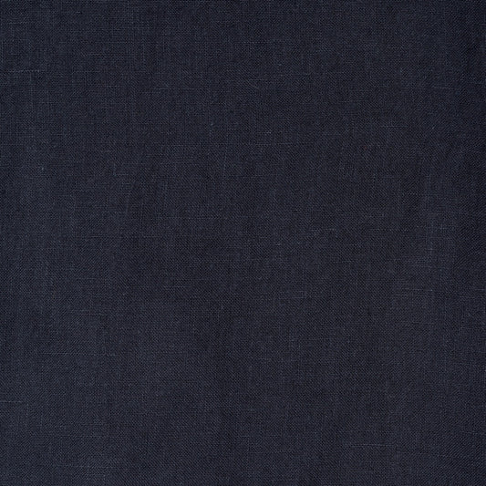 Plain Linen Dressing Gown in Navy fabric details